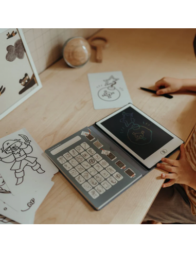 Tableta de dibujo y escritura portátil Kidydraw-Mini Piratas