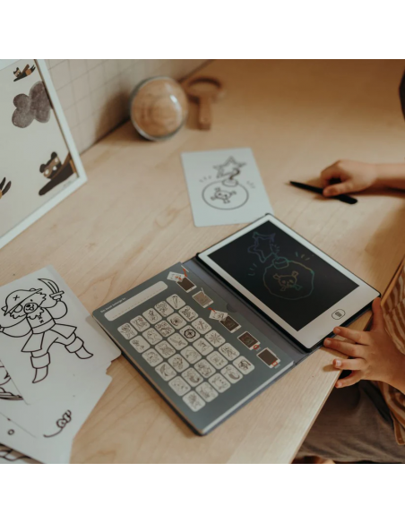 Tableta de dibujo y escritura portátil Kidydraw-Mini Piratas