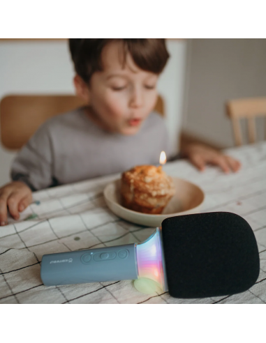 Micrófono inalámbrico Kidymic, color azul