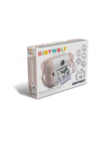 Cámara de fotos digital de impresión térmica Kidyprint, color rosa