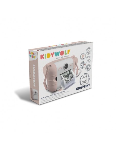Cámara de fotos digital de impresión térmica Kidyprint, color rosa