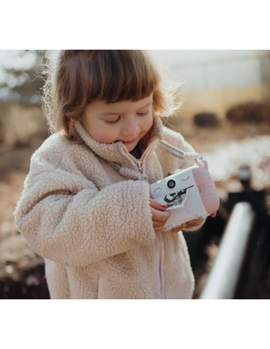 Cámara de fotos digital de impresión térmica Kidyprint, color rosa