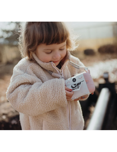 Cámara de fotos digital de impresión térmica Kidyprint, color rosa