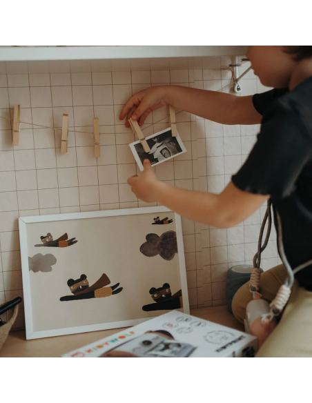 Cámara de fotos digital de impresión térmica Kidyprint, color rosa