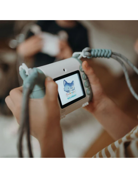 Cámara de fotos digital de impresión térmica Kidyprint, color verde