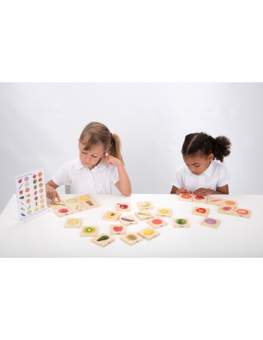 Juego para emparejar frutas y verduras
