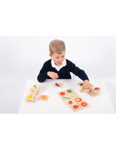 Juego para emparejar frutas y verduras