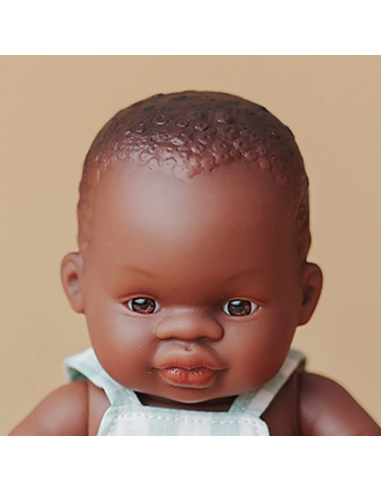Muñeco bebé africano, de 21 cm