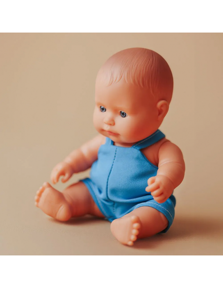 Muñeco bebé caucásico, de 21 cm