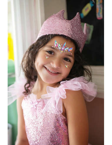 Corona de lentejuelas rosas