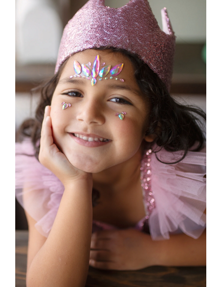 Corona de lentejuelas rosas