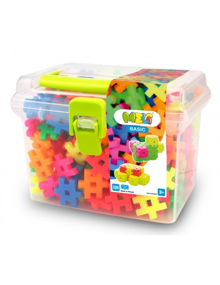 Bloques de construcción Meli Basic Neón, 250 piezas