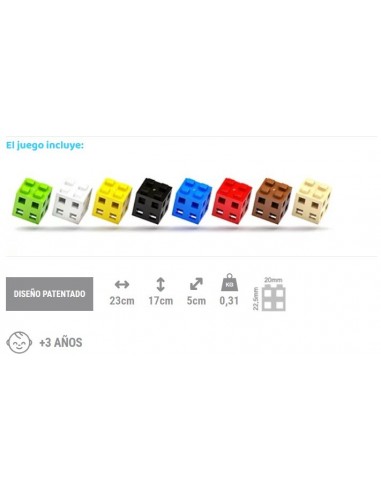 Bloques de construcción Meli Cube, 50 piezas