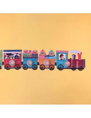 Set de 10 puzles My little train, de 3 piezas