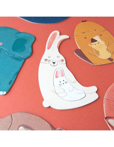 Set de 7 puzles Mama, de 3 piezas