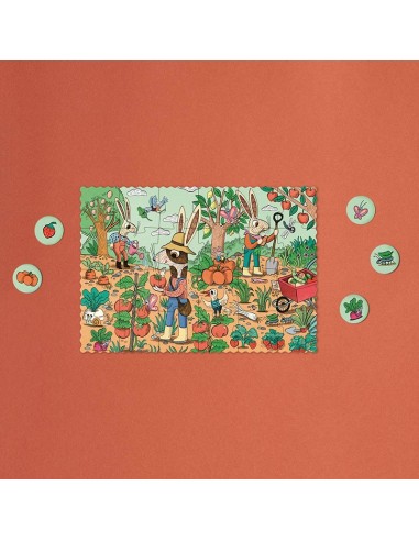Tiny puzzle look & find Garden, de 24 piezas