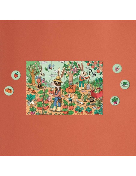 Tiny puzzle look & find Garden, de 24 piezas