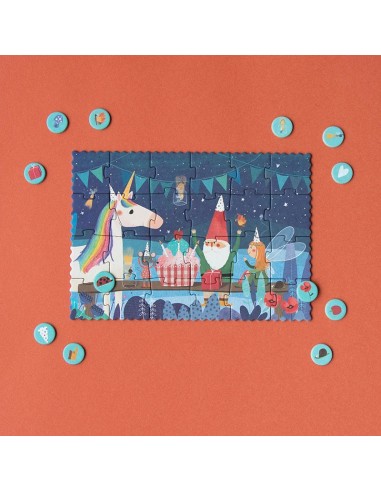 Tiny puzzle look & find Unicorn, de 24 piezas