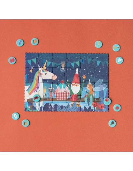 Tiny puzzle look & find Unicorn, de 24 piezas