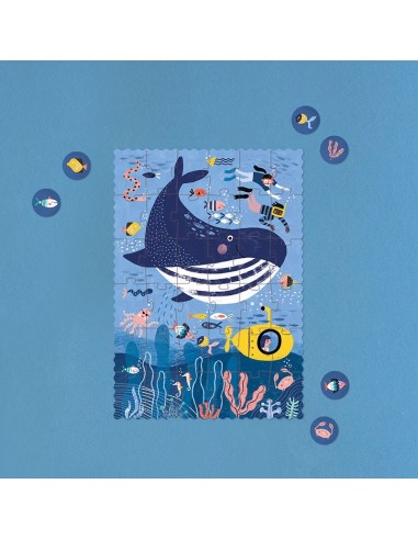 Tiny puzzle look & find Ocean, de 36 piezas