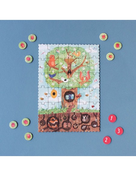 Tiny puzzle count & learn Pommier, de 36 piezas