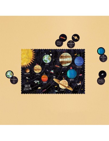 Tiny puzzle look & find Planets, de 50 piezas