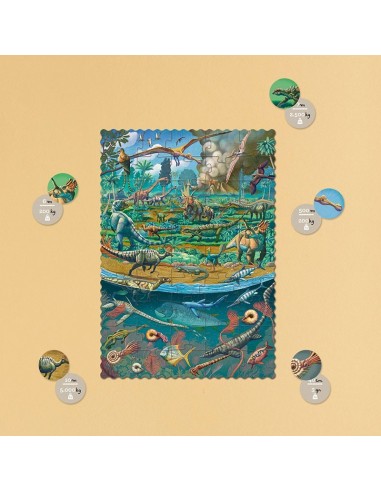 Tiny puzzle look & find Dinosaurs, de 50 piezas