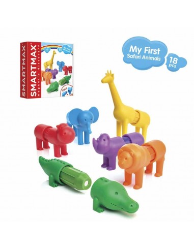 Juego de piezas magnéticas de construcción My first safari animals