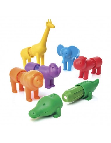 Juego de piezas magnéticas de construcción My first safari animals