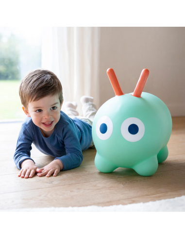 Hinchable saltarín Skippi, color verde