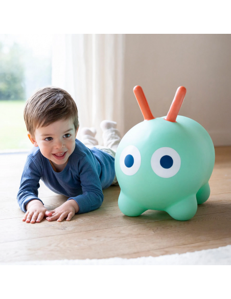 Hinchable saltarín Skippi, color verde