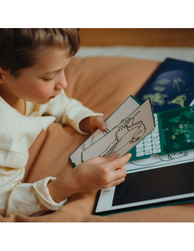 Tableta de dibujo y escritura portátil Kidydraw-Mini Animales del mundo