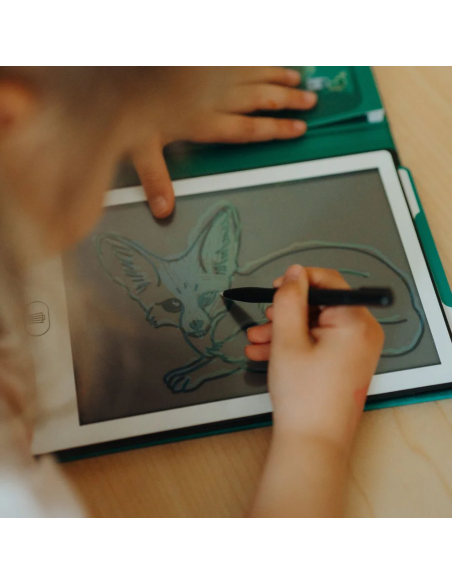 Tableta de dibujo y escritura portátil Kidydraw-Mini Animales del mundo
