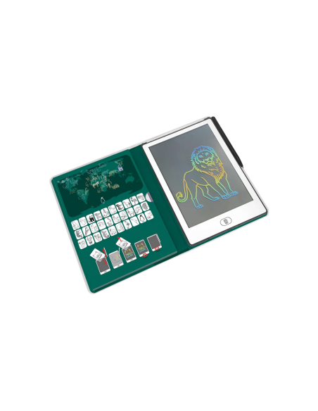 Tableta de dibujo y escritura portátil Kidydraw-Mini Animales del mundo