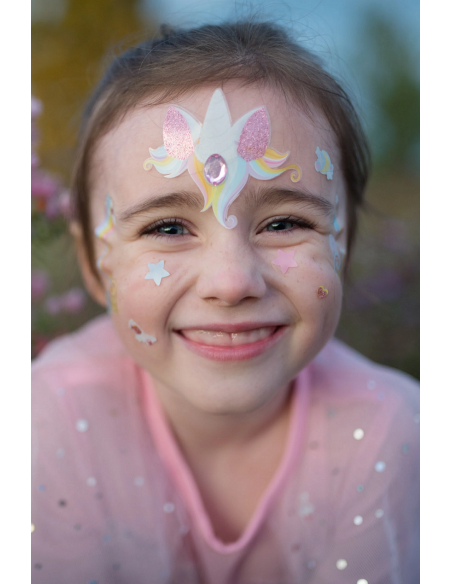 Stickers de cara Unicornio mágico