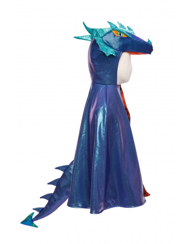 Capa de dragón azul metálico