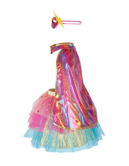 Conjunto de tutú, capa y máscara de superheroína