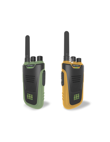 Walkie talkie Kidytalk, colores verde y naranja