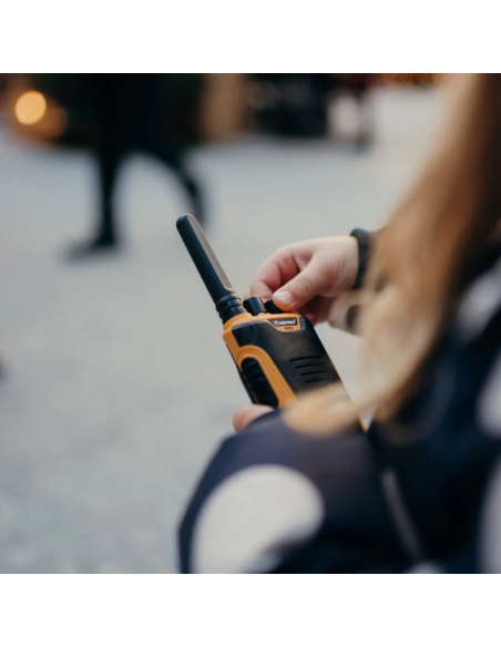 Walkie talkie Kidytalk, colores verde y naranja