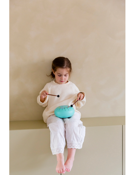 Tambor metálico de lengüetas Baby, de 8 notas, color Teal peal