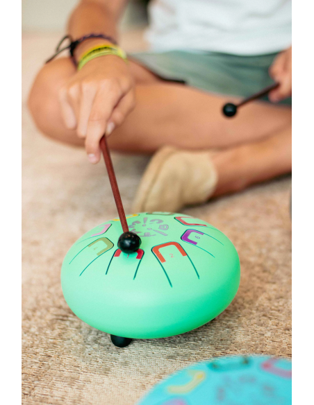 Tambor metálico de lengüetas Baby, de 8 notas, color Teal peal