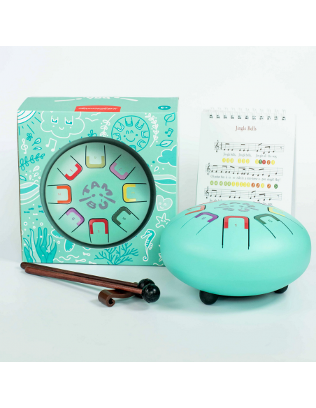 Tambor metálico de lengüetas Baby, de 8 notas, color Teal peal