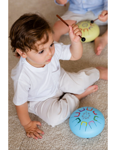 Tambor metálico de lengüetas Baby, de 8 notas, color Sky kite