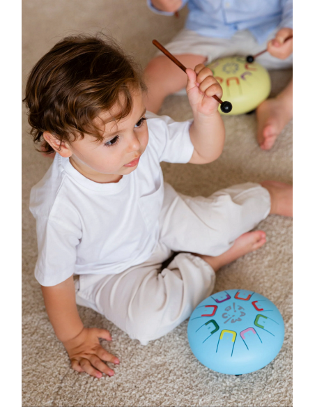 Tambor metálico de lengüetas Baby, de 8 notas, color Sky kite