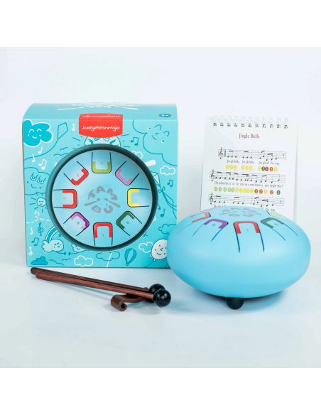 Tambor metálico de lengüetas Baby, de 8 notas, color Sky kite