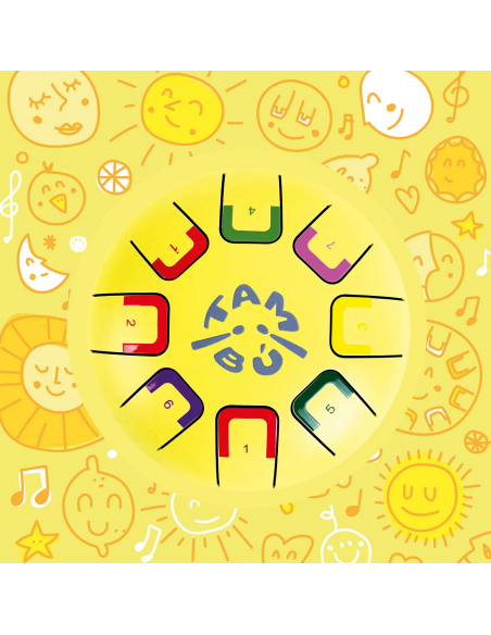 Tambor metálico de lengüetas Baby, de 8 notas, color Mellow yellow