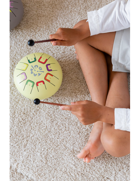 Tambor metálico de lengüetas Baby, de 8 notas, color Mellow yellow