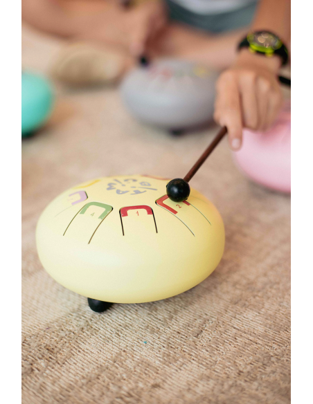 Tambor metálico de lengüetas Baby, de 8 notas, color Mellow yellow