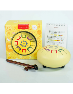 Tambor metálico de lengüetas Baby, de 8 notas, color Mellow yellow