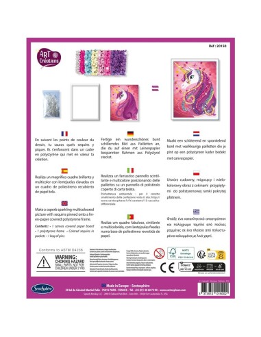 Art & Créations Lentejuelas y colores unicornio